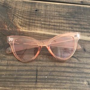 Clear pink cat eye sunglasses